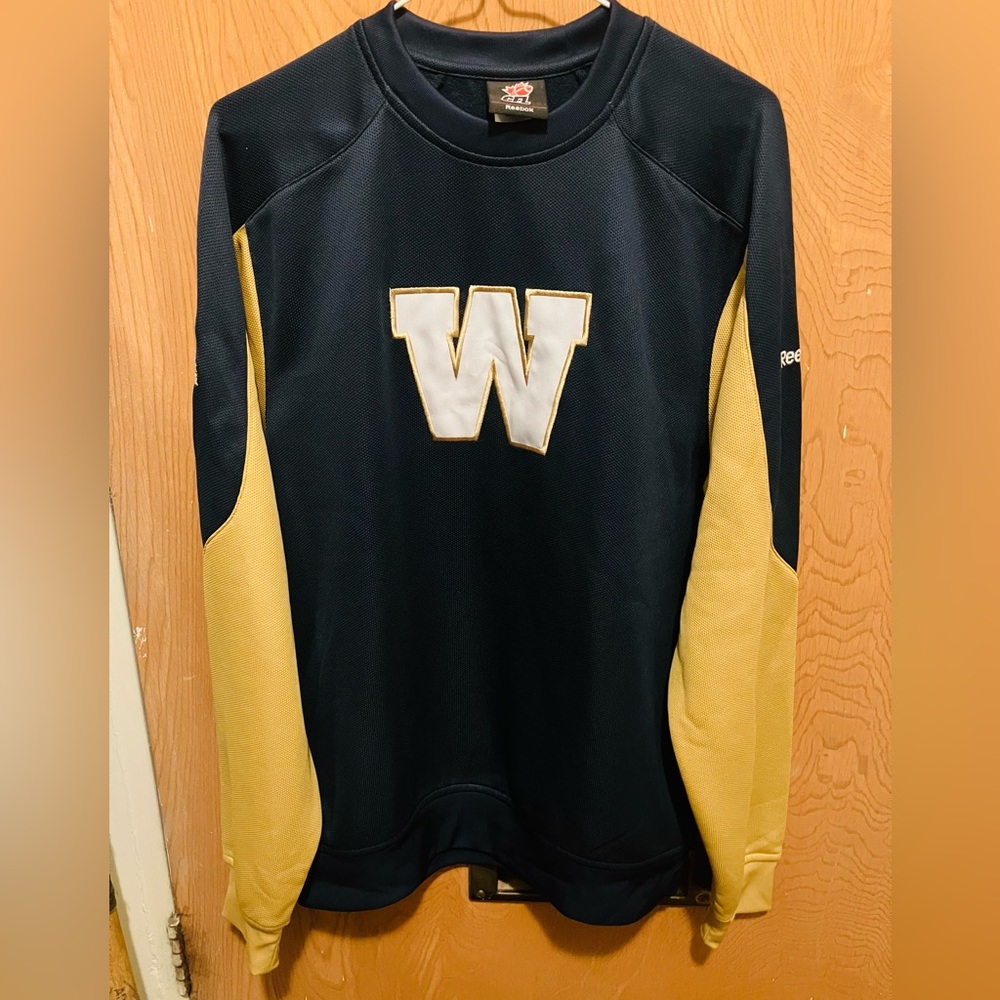 Reebok Navy and Gold Logo Sweatshirt